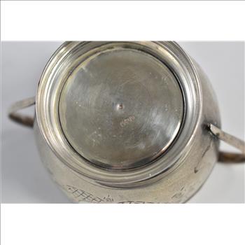 Sterling Silver Egyptian Silver Floral Engraved Sugar