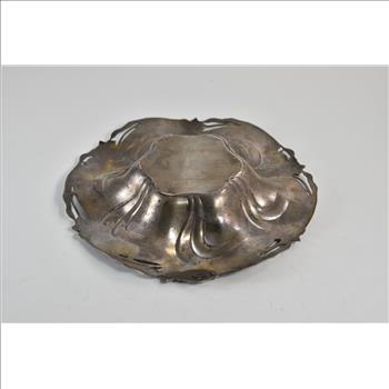 Sterling Silver Elaborate Art Nouveau Floral Bowl