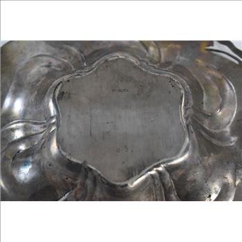 Sterling Silver Elaborate Art Nouveau Floral Bowl