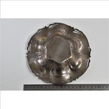 Sterling Silver Elaborate Art Nouveau Floral Bowl
