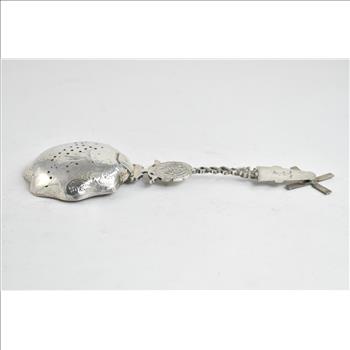 Sterling Silver Elaborate Dutch Village Scene Articulated Wind Mill Spoon