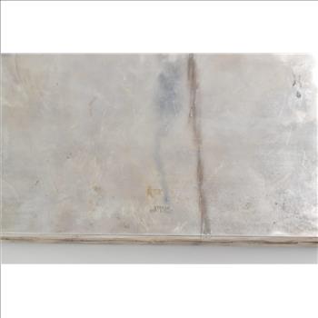 Sterling Silver Elaborate Siamese Elephant Battle Scene Wood Lined Box