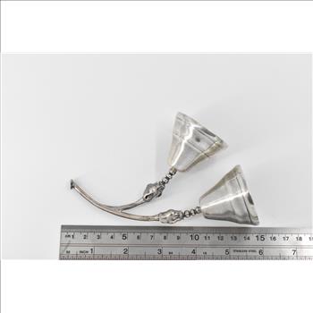 Sterling Silver F Ramirez Mexican Double Blossom Table Bell