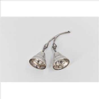 Sterling Silver F Ramirez Mexican Double Blossom Table Bell
