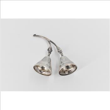 Sterling Silver F Ramirez Mexican Double Blossom Table Bell