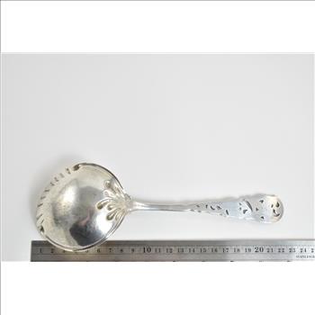 Sterling Silver Floral Engraved Gravy Sauce Ladle Spoon
