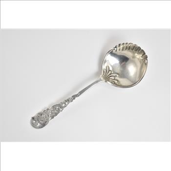 Sterling Silver Floral Engraved Gravy Sauce Ladle Spoon