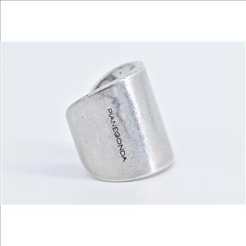 Sterling Silver Franco Pianegonda Designer Loop Curved Ring, Size 6.75