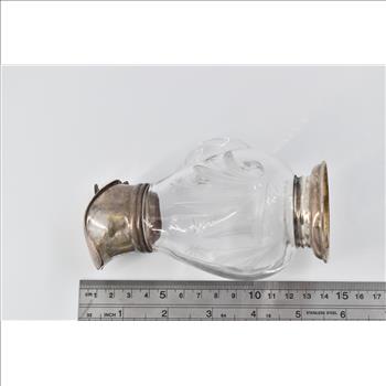 Sterling Silver Frank M Whiting & Co Cut Crystal Syrup Pitcher