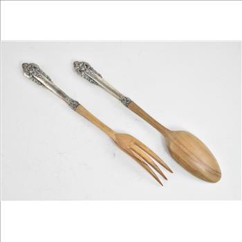 Sterling Silver French Salad Serving Spoon & Fork Set (2 pcs.)