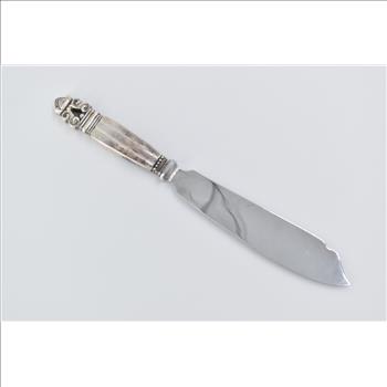 Sterling Silver Georg Jensen Acorn Cheese Slice Slicer Knife