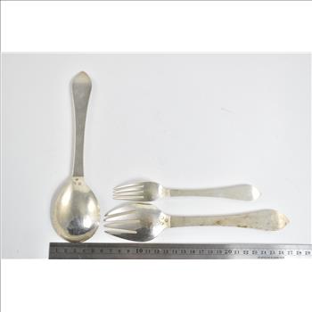 Sterling Silver Georg Jensen Continental Partial Salad Set (7 pcs.)