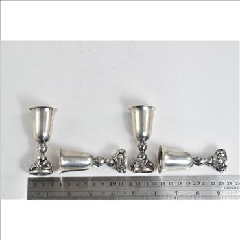 Sterling Silver Georg Jensen La Paglia Cordial Cup Set (4x)