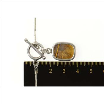 Sterling Silver Glass Encased Butterfly Wing Snake Chain Necklace 16.25