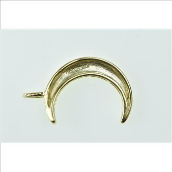 Sterling Silver Gold Plated Crescent Moon Space Astrology Charm/Pendant