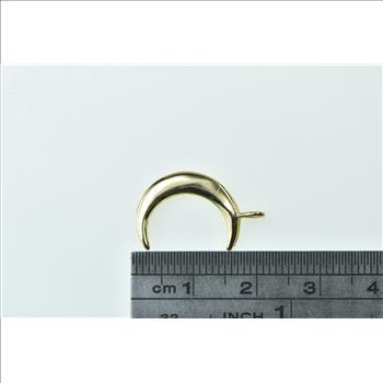 Sterling Silver Gold Plated Crescent Moon Space Astrology Charm/Pendant