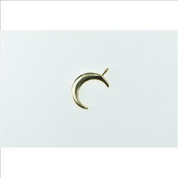 Sterling Silver Gold Plated Crescent Moon Space Astrology Charm/Pendant