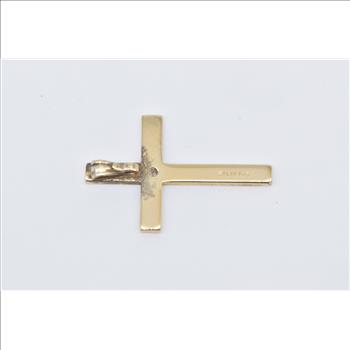 Sterling Silver Gold Plated Diamond Cross Christian Faith Pendant