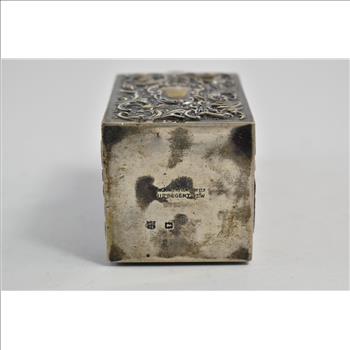 Sterling Silver Goldsmiths Co. Repousse Cupid Antique Tea Caddy