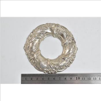 Sterling Silver Gorham 1989 Wreath Archive Christmas Ornament