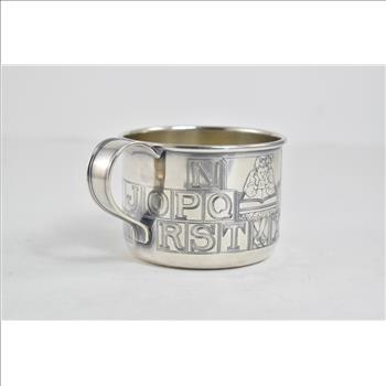 Sterling Silver Gorham Baby Cup Alphabet Children Letters