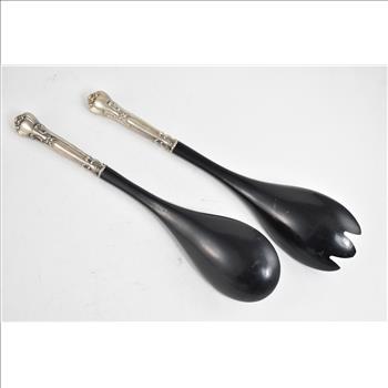 Sterling Silver Gorham Chanitlly Ebony Salad Serving Set (2 pcs)