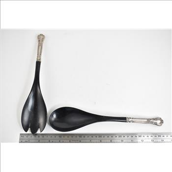 Sterling Silver Gorham Chanitlly Ebony Salad Serving Set (2 pcs)