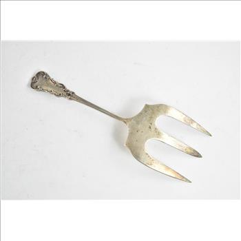 Sterling Silver Gorham Floral Enamel Ornate Bread Fork 8