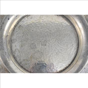 Sterling Silver Gorham Hammered Pattern Plate Dish