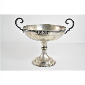 Sterling Silver Gorham Pedestal Ornate Handled Fruit Bowl