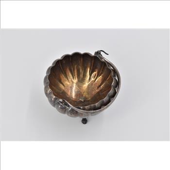 Sterling Silver Gorham Scalloped Basket Candy Handle Bowl