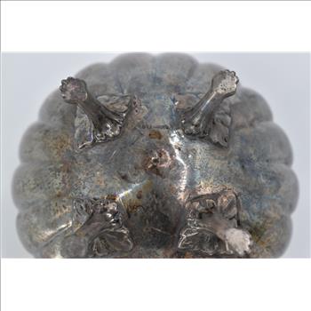 Sterling Silver Gorham Scalloped Basket Candy Handle Bowl