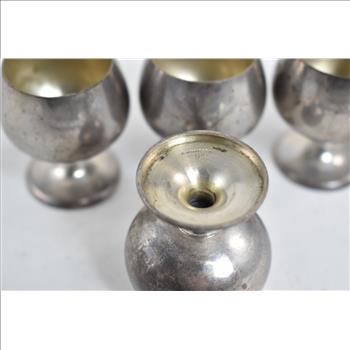 Sterling Silver Gorham Sterling Set of Four Rounded Cordial Cups