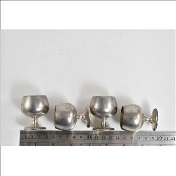 Sterling Silver Gorham Sterling Set of Four Rounded Cordial Cups