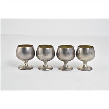 Sterling Silver Gorham Sterling Set of Four Rounded Cordial Cups