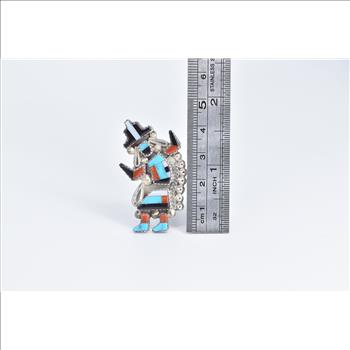 Sterling Silver G&P Vacit ca1950 Zuni Fetish Native American Ring, Size 7.75