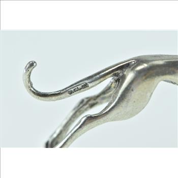 Sterling Silver Greyhound Dog Breed Speed Symbol Pin/Brooch