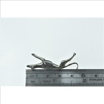 Sterling Silver Greyhound Dog Breed Speed Symbol Pin/Brooch