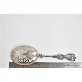 Sterling Silver Hardy & Hayes Ornate Pierced Serving Spoon