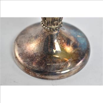 Sterling Silver Hazorfim Leaf Motif Lidded Pedestal Sugar Bowl