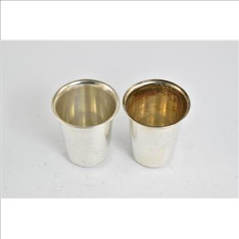 Sterling Silver Hazorfim Ltd Set of 2x Monogrammable Cups