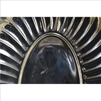 Sterling Silver Hazorfim Swirl Pattern Oval Bowl Serving Dish