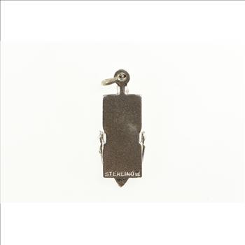 Sterling Silver Heart Red Enamel Mouse Trap Cute Retro Charm/Pendant