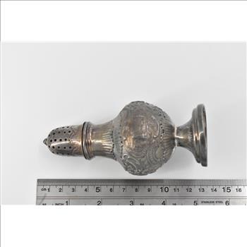 Sterling Silver Holland Ornate Scroll Design Windmill Salt Shaker