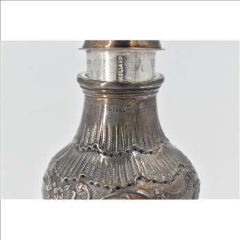Sterling Silver Holland Ornate Scroll Design Windmill Salt Shaker