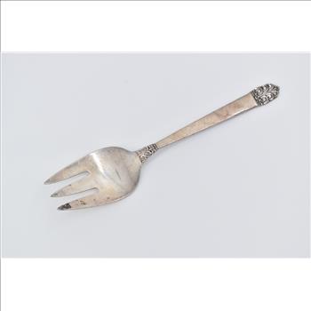 Sterling Silver Intn't Northern Lights Medium Solid Cold Meat Serving Fork