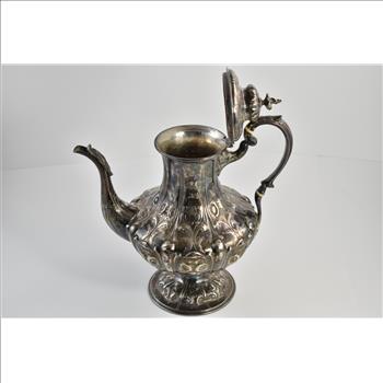 Sterling Silver J E Caldwell & Co Sunflower Pattern Tea Pot