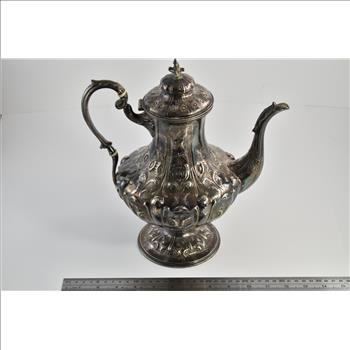 Sterling Silver J E Caldwell & Co Sunflower Pattern Tea Pot