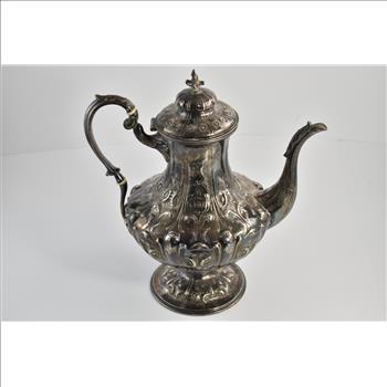 Sterling Silver J E Caldwell & Co Sunflower Pattern Tea Pot