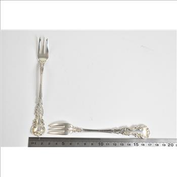 Sterling Silver J E Caldwell Louis XIV Pattern Dessert Fork Set (5 pieces)